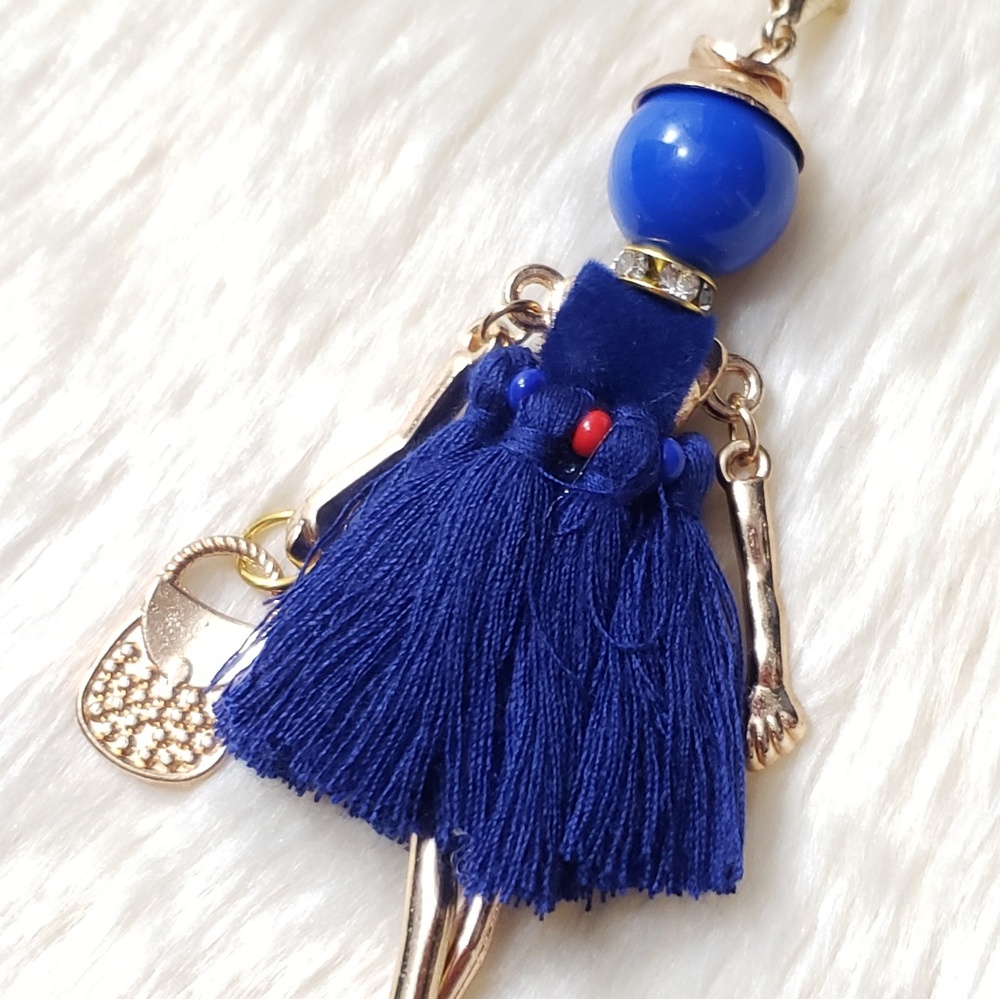 ⤵⤵New Tassel Cute Doll Handbag Keychain Keycharm